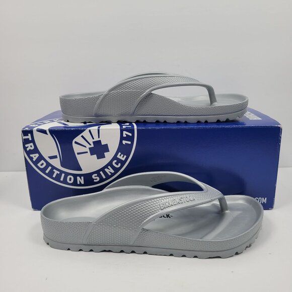 Birkenstock Honolulu EVA Women' Silver Sandals US Size 5 EU 36 NWB - Picture 1 of 10